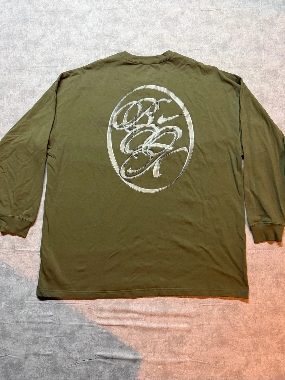 Nike The Nike Tee Men's Big & Tall XL Green Crew Neck Long Sleeve